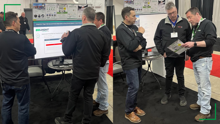 sales executives talking to customers at the Atlantic Truck Show 2025 conference